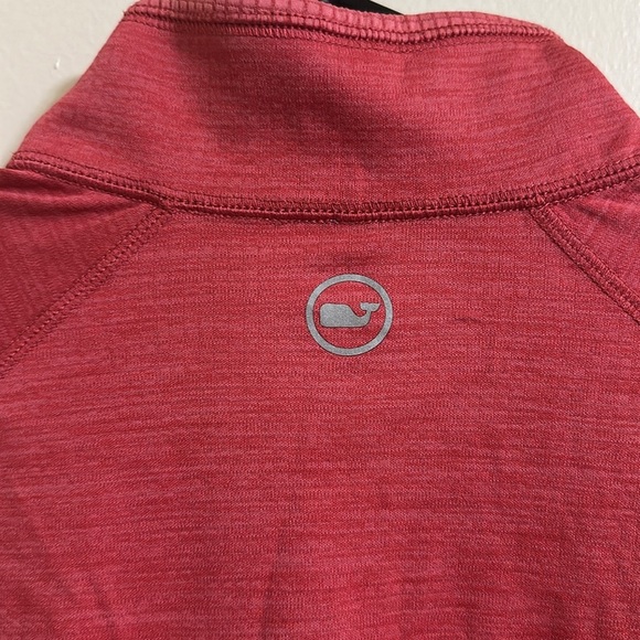 EUC Vineyard Vines Men’s Performance Red Quarter Zip Pullover Medium - Picture 4 of 5